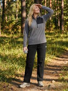 In My Nature Legging Olahraga Kasual Serbaguna untuk Pakaian Sehari-hari, Ukuran Plus Wanita, Warna Polos - Hitam - View 3