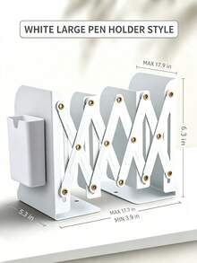 1pc Retractable Book Stand Desktop Finishing Book Storage Rack Student Book Folder, Three Colors Available - Rectangle - View 6