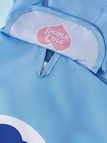 Care Bears X PETSIN Jas Hujan Hewan Peliharaan Berkerudung Lucu dengan Motif Awan - Baby Blue - View 6