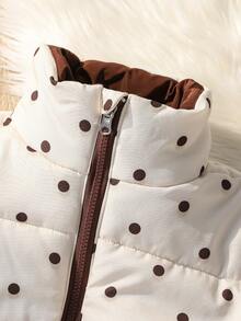 Tween Girl Winter Casual Reversible Jacket - Beige - View 3
