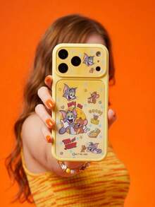 TOM & JERRY X SHEIN A Stylish, High-End Printed Pattern Protective Phone Case Design, Perfect For IPhone – A Cute, Fashionable, And Sophisticated Phone Case. - Multicolor - View 2