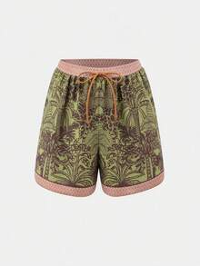 Swim Oasis 26SS 春夏度假風 魚骨波西米亞風 一件式泳衣附短褲 2件套 - 彩色 - 查看 3