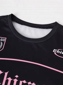 SHEIN Explorewe 6件組女孩圖案T恤與單車短褲套裝 街頭風夏季開學穿搭 - 彩色 - 查看 5