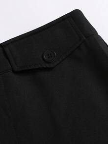 Sweetra European & American Women's Fashion Slim Fit Autumn Flare Pants - Black - View 4