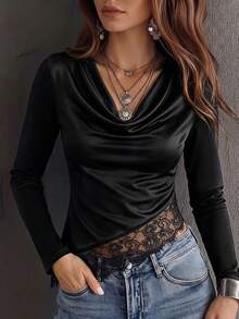 Women Sports Tees & Tanks - 黑色 - 查看 4