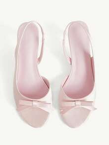 CUCCOO CHICEST Giày sandal cao gót thời trang dành cho nữ, thích hợp mang hàng ngày, giày cưới, giày mùa hè, giày cô dâu. - Hạt cát màu hồng - Xem 2