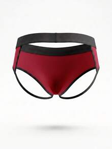 DrisQ DrisQ 誘惑火焰黑色鏤空網眼後腰男士性感內褲 1件裝 - 紅色 - 查看 4