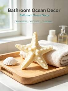 4/8/10 Pcs Resin Conch Ornaments, Resin Five-Finger Starfish Decorations, Mediterranean Style Tabletop Ornaments, Ocean Themed Decor, Wall Decor, Home Decor Collection - multicolor - View 5