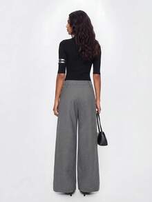 Avantive Women's Fashion Versatile Commuter Office Work Straight Leg Pants Gray Autumn Casual - Brown - View 6