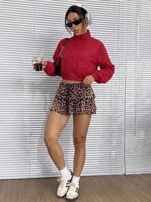 Muchica Women's Red Long Sleeve Zip-Up Thin Jacket - Red - View 4