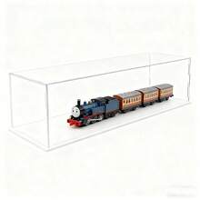 Transparent Acrylic Display Case, Storage Box, White Base, Assembled Dust-Proof Display Cabinet, Suitable For Car Models, Building Blocks, Collectibles, Statues, And Model Display - White Background With Transparent - View 7