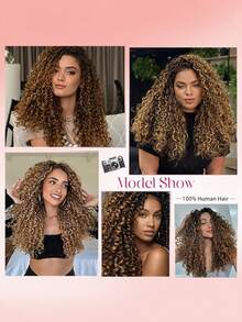 Boho Braids 女用 18 吋捲曲真人鉤編髮束 60G 預分束羽毛感真人鉤編髮 隱形奇蹟結接髮 4/27 色 - S4/27 - 查看 10