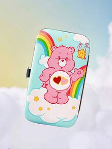 SHEIN X Care Bears 卡通熊與彩虹印花美甲套組，7件式指甲護理工具組，含指甲剪、剪刀與指甲锉，便攜式足部修整工具組，適合旅行使用 - 彩色 - 查看 3
