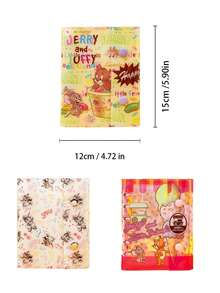 TOM & JERRY X Joivida 1 Pc Card Album Storage Book, Fun Cartoon Print, PVC Material, Easy Page Add Remove, Clear Protective Pockets, Memory Keeping Tickets, For Collectors, Versatile Storage Solution - A7 - View 2