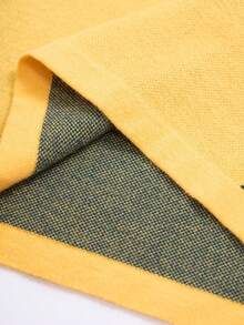 PAVTROS Men's Plus Size Letter & Number Print Casual Everyday Knit Top - Yellow - View 4