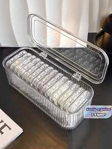 1pc/15pcs Acrylic Bracelet Storage Box, Transparent Anti-Oxidation Portable Box For Bracelets, Fidget Toys, Crystal Jewelry, Nail Polish Accessories, Trinkets - Transparent - View 1