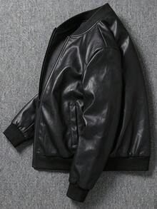 Manfinity Roghcode Chaqueta versátil de moda de otoño para hombres - Negro - Ver 2