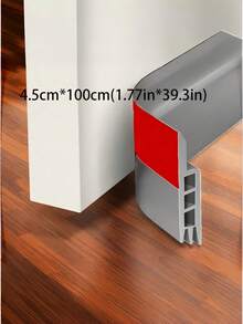 1 PC Waterproof Dustproof Soundproof Windproof Airtight Gap Filler Bottom Sweep Adhesive Trim Fit Door Draft Stopper For Indoor Outdoor Garage Windows Heat Cold Protection Draft Blocker Home Improvement All Season - multicolor - View 5
