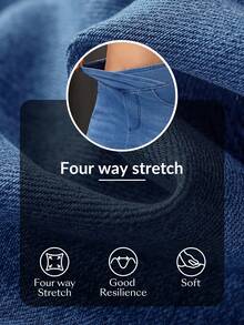 Flexra Plus Size Women's Fall Summer Casual Criss-Cross Waist Elastic Denim Mini Skirt Waist Corset Buttock Lift Sportswear Work Outfits For Women - Medium Wash - View 10