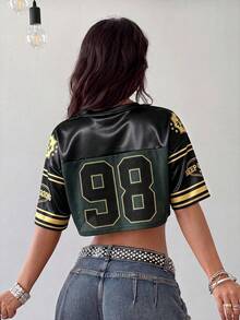 Coolane 女款字母印花休閒百搭日常上衣 - 彩色 - 查看 7