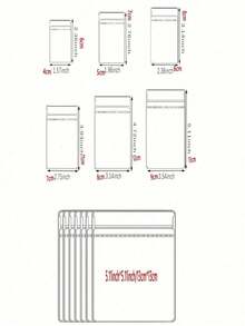 Transparent, Oxidation-Resistant Bags For Jewellery Storage; Individually Packaged Gift Bags For Rings, Earrings, Necklaces, Bracelets And Other Accessories - White - View 8