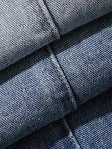 DAZY Women's Distressed Washed Casual Streetwear Daily Commute Curved Leg Jeans Fall - Blue - View 8
