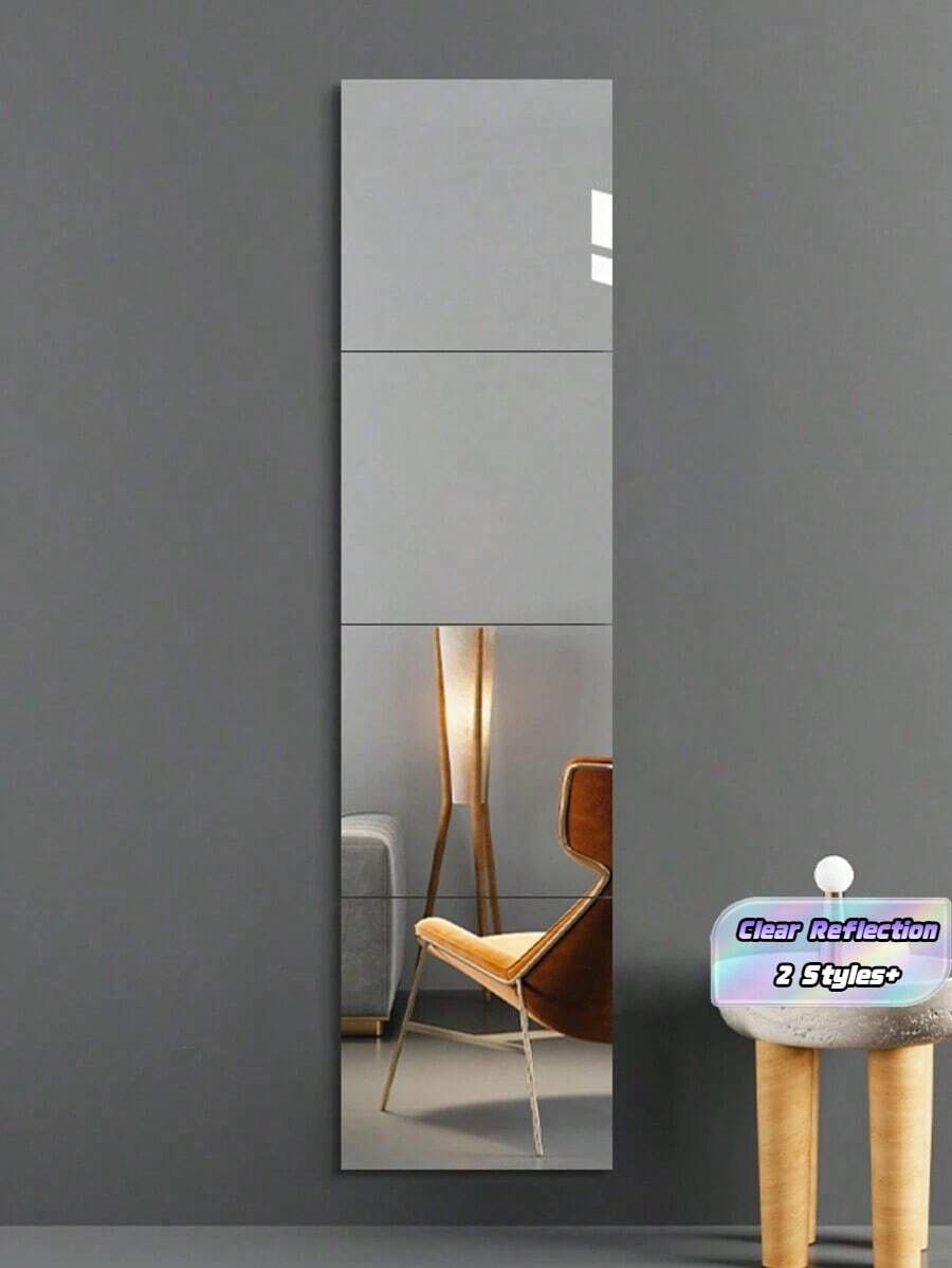 1 Set Modern Minimalist Acrylic Wall Stickers, Multiple Sizes Available, Self-Adhesive, Easy Installation. Please Confirm The Mirror Wall Sticker Size Meets Your Requirements Before Placing The Order - Multicolor - View 1
