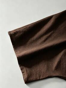 Hotletica Women's Traceable Cotton V-Neck Short Sleeve Top & Long Pants 2 Pieces Set - Coffee Brown - View 5