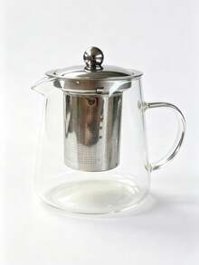 1PC High Borosilicate Heat-Resistant Glass Teapot, With Stainless Steel Filter Tea Infuser, Heat-Resistant Flower Tea Pot With Stainless Steel Lid, Suitable For Home Tea Brewing, Kung Fu Tea, Home, Restaurant, Camping, Office Tea Set And Barware - Transparent 1 - View 8