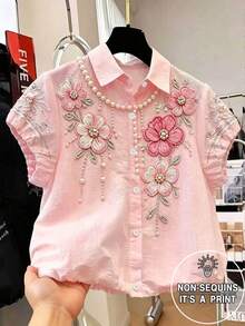 Resyla Women's Casual Floral Print Shirt, Summer - Multicolor - View 1