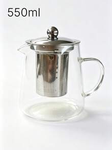 1PC High Borosilicate Heat-Resistant Glass Teapot, With Stainless Steel Filter Tea Infuser, Heat-Resistant Flower Tea Pot With Stainless Steel Lid, Suitable For Home Tea Brewing, Kung Fu Tea, Home, Restaurant, Camping, Office Tea Set And Barware - Transparent 1 - View 12