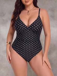 Shapewave Plus Size Women Sexy Beach Shaping One-Piece Swimsuit - Black - View 4