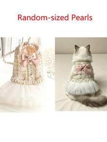 PETSIN 1件优雅宠物蓬蓬裙，可爱狗狗猫咪服装，适合小型犬 - 彩色 - 查看 2