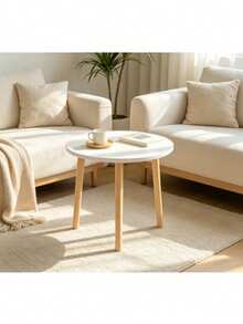 Portable Reception Table, Small Round Coffee Table, Space-Saving Stable Side Table, Very Suitable For Use In Offices, Living Rooms, Bedrooms, Decorations And Restaurants. - Multicolor - View 8