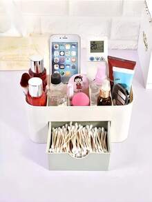 Laci Organizer Makeup, Lemari Penyimpanan Meja, Kotak Kosmetik Multifungsi, Hemat Ruang, Dekorasi Rumah Berwarna-warni untuk Anak Perempuan, Remaja, Kamar Asrama, Meja Rias - View 4