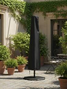 1Pc 210D Oxford Cloth Waterproof Windproof Patio Umbrella Cover Large Size Dust Resistant Sunshade Umbrella Protective Cover Durable Weather Resistant Anti UV Protective Case For Backyard Lawn Courtyard Poolside Balcony Outdoor Garden Terrace Daily - Black - View 7