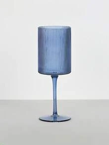 Striped Cylindrical Stemmed Wine Glasses, Pink/Green/Blue, Suitable For Friend Gatherings, Weddings, Banquets, Festivals And Birthday Parties (Bubbles May Appear On The Glass Body, Which Is Normal) - View 7