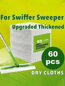 30/60/100Pcs Electrostatic Dust Cloth Dry Wet Mop Pads Disposable Quick Clean Refill For Home Office Floor Cleaning Supplies For Adults - default - View 11