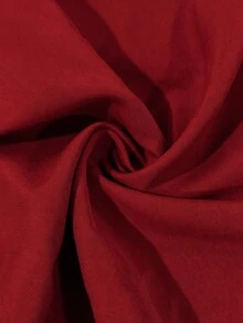 Franclia 女款純色休閒百搭日常穿著襯衫 - 酒紅色 - 查看 6