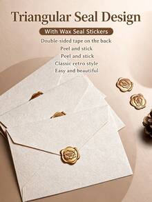 Retro Envelope Paper Set, Including Linen-Textured Envelopes, Writing Paper, And Thank-You Stamp Stickers. Suitable For Making Invitations, Greeting Cards, Love Letters, Letters, Mother's Day Gift Cards, And Stationery Items. - Apricot - View 2