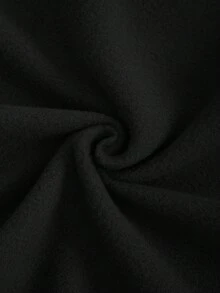 SHEIN 女款哥德字母 3D 刺繡衛衣－大尺碼抓絨內裡套頭衫，Y2K 街頭風，休閒保暖萬聖節上衣 - 黑色 - 查看 5