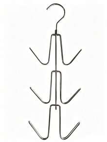 1pc/2pcs Rotatable Metal Hook Organizer For Home, Multi-Layer Hanging Rack For Bags, Belts, Scarves & Ties - View 10
