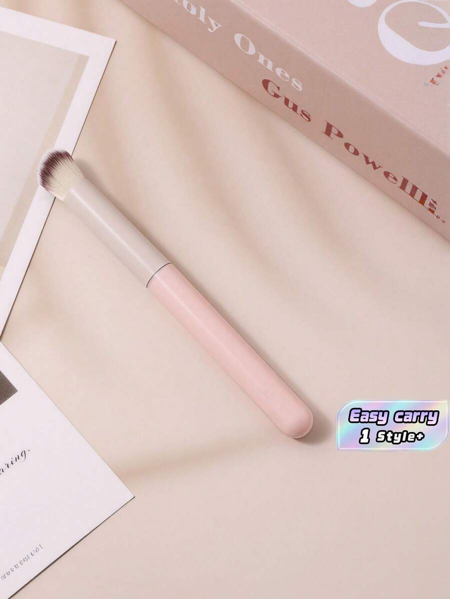 1 Buah Kuas Concealer Baru 270 Multifungsi, Kuas Blending Foundation untuk Concealer Cair, Krim, Contour, Highlighter, Aplikasi Presisi, Alat Kecantikan, Kuas Makeup untuk Penggunaan di Rumah dan Profesional - Watermelon Pink - View 1