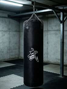1 Hollow Sandbag, Suitable For Boys And Girls Of All Ages. Features A Chain Hook And Is Ideal For Martial Arts And Combat Training (Not Filled). - Black - View 7