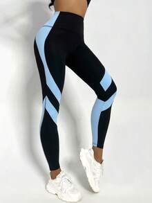 Easithlete Easithlete 女款拼色高腰休閒日常旅行運動緊身褲 - 彩色 - 查看 4