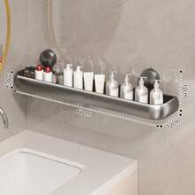 Suction Cup Bathroom Storage Rack, No-Drilling Bathroom Sink Wall-Mounted Toilet Storage Shelf, Bathroom Toilet Handwashing Station Storage Rack. - A - View 7