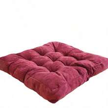 1 Buah Alas Kursi Corduroy Besar 55cm, Bantal Lantai Tatami, Warna Polos, Persegi, Tebal, Berlapis - Bantalan kursi tebal persegi - View 18
