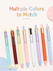 5Pcs(Random Color)-Pen Set 0.5 Mm Retractable Ball Neutral Pen Suitable For Home And Office Back To School Graduation Gift - Sets - View 6