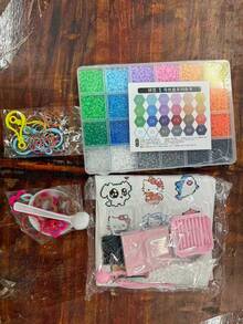 24/48/72/96 Color Bean Set Box, 2.6mm Multi-Color Bean Filling Bag, DIY Hand-Made Bean Set, Including Lanyard, Key Chain, Square Nail Plate, Storage Box, Tweezers, Suitable For Birthday, Graduation, Valentine's Day, Halloween - one size fits all - View 13