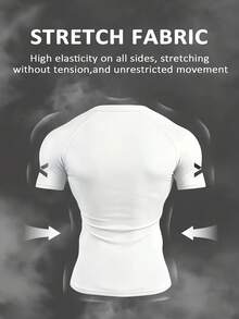 Gym Rark Men's Letter Print Raglan Short Sleeve T-Shirt And Shorts Sports Set - White - View 2